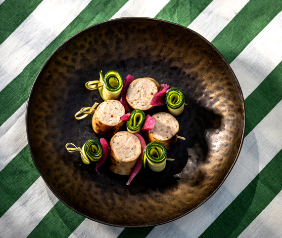 La saucisse blanche grillée