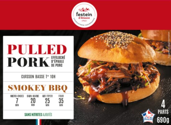 Packshot pulled pork - Recette burger - Festein d'Alsace