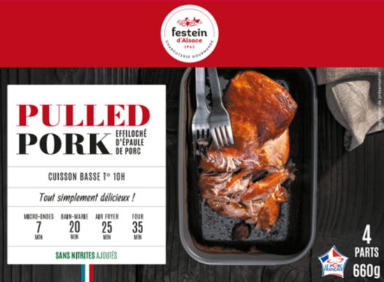 Packshot Pulled pork - recette crémeux cajou - Festein d'Alsace